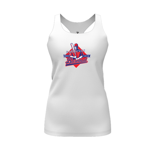 [FT0TRBWH-FYS-LOGO1] Decker Racerback Tank Top (Female Youth S, White, Logo 1)