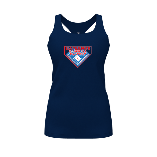 [FT0TRBNV-FYS-LOGO2] Decker Racerback Tank Top (Female Youth S, Navy, Logo 2)