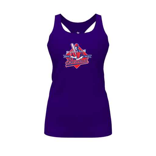 [FT0TRBPP-FYS-LOGO1] Decker Racerback Tank Top (Female Youth S, Purple, Logo 1)