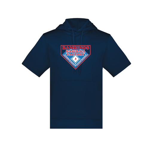 [6871.065.S-LOGO2] Men's Dri Fit Short Sleeve Hoodie (Adult S, Navy, Logo 2)