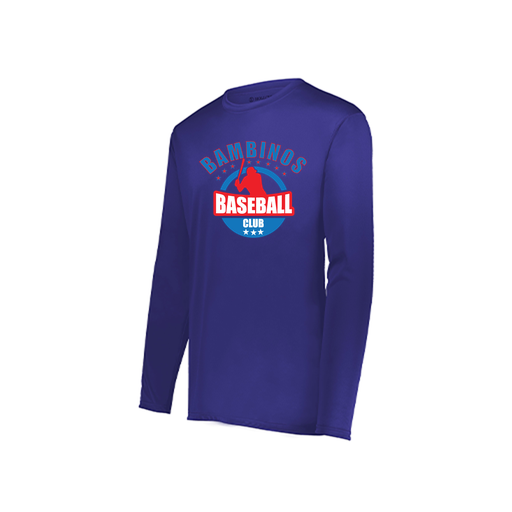 [222822.747.XS-LOGO3] Men's LS Smooth Sport Shirt (Adult XS, Purple, Logo 3)