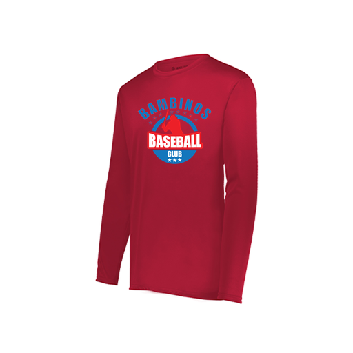 [222822.083.XS-LOGO3] Men's LS Smooth Sport Shirt (Adult XS, Red, Logo 3)