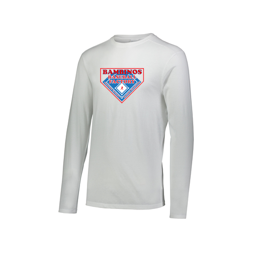 [FTLCUBWH-AXS-LOGO2] Decker Men's Tri-Blend T-Shirt - Long Sleeve (Adult XS, White, Logo 2)