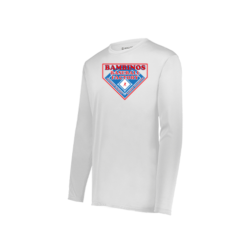 [222823.005.S-LOGO2] Youth LS Smooth Sport Shirt (Youth S, White, Logo 2)