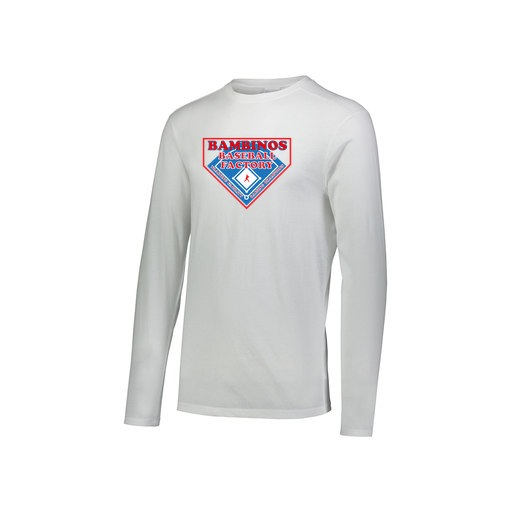 [FTLCUBWH-YS-LOGO2] Youth LS Ultra-blend T-Shirt (Youth S, White, Logo 2)