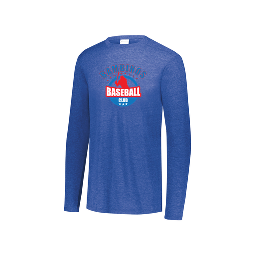 [FTLCUBRY-YS-LOGO3] Decker Youth Tri-Blend T-Shirt - Long Sleeve (Youth S, Royal, Logo 3)